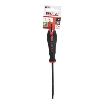 Kreator skrūvgriezis Torx KRTH21106, 100mm, T15, S2 tērauds, magnētisks uzgalis, pretizslīdēšanas rokturis (KRTH21106)