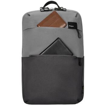 Targus Sagano ceļojumu mugursoma TBB634GL, 39,6 cm, 22 L, melna pelēka, SafePort Sling, RFID kabata, lietus pārsegs (TBB634GL)