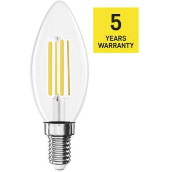 Emos LED лампочка Filament Candle ZF3A42, 3,8 Вт, 806 лм, E14, теплый белый, 50 000 часов, класс A (ZF3A42)