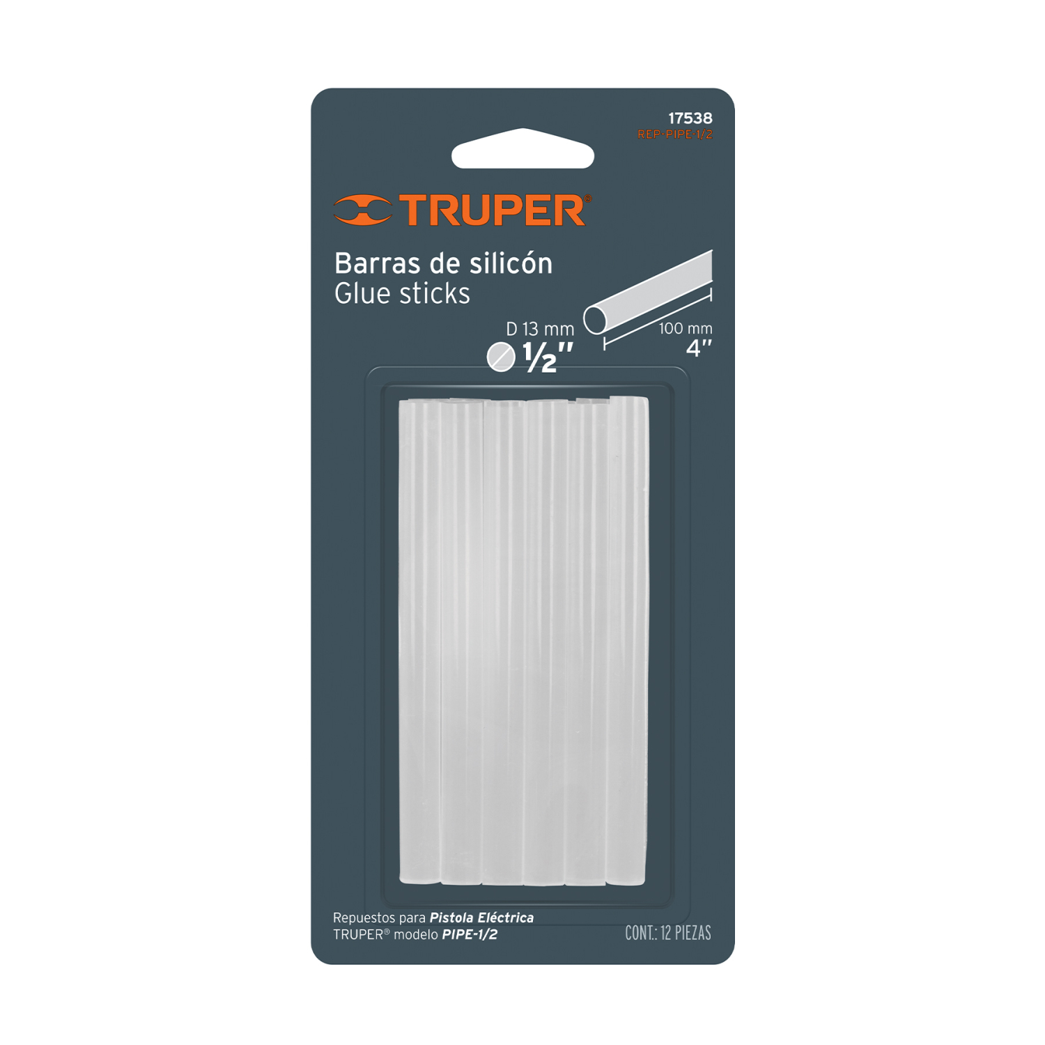Līmes stienīši modelim PIPE-1/2-2, 13 mm REP-PIPE-1/2 TRUPER (REP-PIPE-1/2)