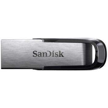 Sandisk USB zibatmiņa Ultra Flair SDCZ73-256G-G46, 256GB, USB Type-A 3.2 Gen 1, 150MB/s, metāla korpuss, bez vāciņa, melna (SDCZ73-256G-G46)