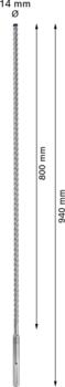 SDS-max-8X urbis 14 x 800 x 940 mm, Perforatora urbjiem EXPERT SDS MAX-8X TRIECIENURBIS PERFORATORIEM, 2608900210, BOSCH (2608900210)