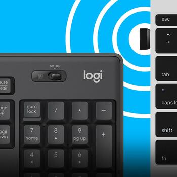 Logitech Tastatūra un pele MK295 920-009800, bezvadu, 10m, 3 pogas, klaviatūras akumulators AA, peles akumulators AA (920-009800)