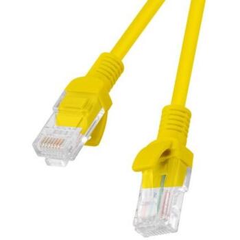 Lanberg PCU5-20CC-0150-Y, кабель Cat5e UTP, 1.5м, RJ-45, 26AWG, желтый, 10 шт. (PCU5-20CC-0150-Y)