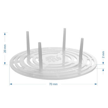 Browin Preses elements 139055, 82mm, 66mm, polietilēns, pārtikas saskarnei, marinādēm, etiķim (139055)