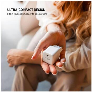 Fixed Mini GaN power adapter with USB-C output and PD support, 65W (FIXCG65M-C-WH)