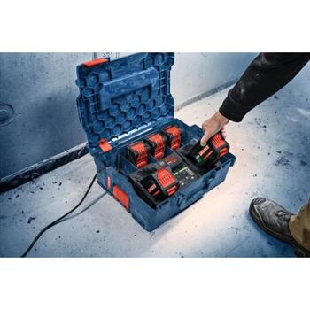 Bosch Expert Exal 18V зарядное устройство 1600A03T91, 18V, 2x16A, 39мин, Active Air Cooling 3.0, FlexTemp Charging, L-BOXX (1600A03T91)