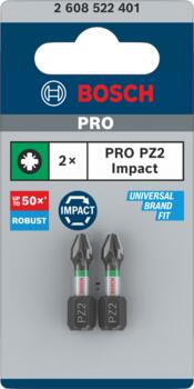 PRO Impact PZ skrūvgriežu uzgaļi, izturīgi un augstas griezes momenta noturīgi, 2608522401 BOSCH (2608522401)