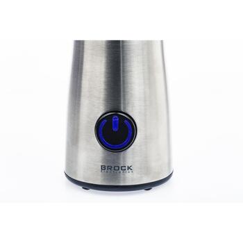 Brock CG 1050 SS кофемолка, 150W, 50g, нержавеющая сталь, нож, защитный замок (CG 1050 SS)