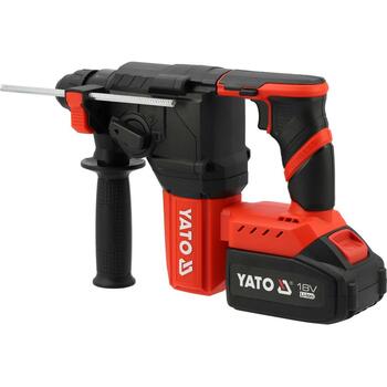 Yato Перфоратор YT-827721, 18В, SDS-Plus, 2.5Дж, 4000мАч, 1 аккумулятор, 22мм, бесщеточный, LED подсветка, индикатор заряда (YT-827721)