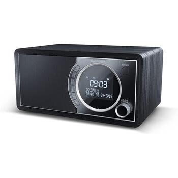 Sharp DAB радио DR-450(BK), 3W, Bluetooth, FM/DAB/DAB+, черный, функция будильника (DR-450(BK))
