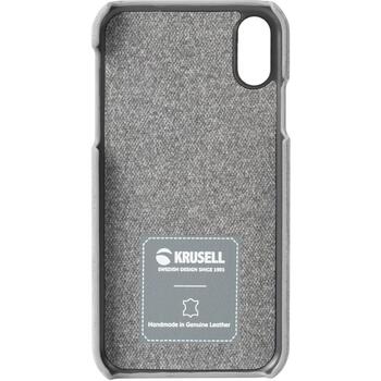 Krusell Broby чехол Apple iPhone XS Max 61495, 16,5 см, замша, серый, задний, защита от царапин (61495)