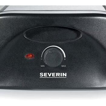 Severin Гриль RG 9645, 1400 W, черный, 8 сковородок, плита из натурального камня, электрический, регулируемый термостат (9645)