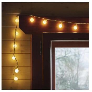 Emos Рождественская гирлянда D5AW01, 4 м, 40 LED, 3,6 Вт, теплый белый, IP44, таймер, 10 000 ч. (D5AW01)