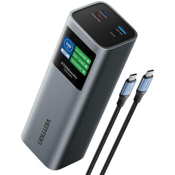 Vention Power Bank FKEH0, 27000mAh, 140W, Зарядка до 3 устройств, Удобен для путешествий (FKEH0)