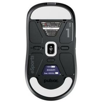 Pulsar USB optiskā pele X2 v3 eS Mini PX23ES11, 32000 DPI, 750 IPS, 8K polling, akumulators, OLED displejs, Bluetooth (PX23ES11)