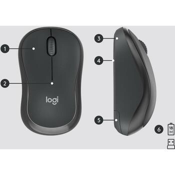 Logitech Tastatūra un pele MK295 920-009800, bezvadu, 10m, 3 pogas, klaviatūras akumulators AA, peles akumulators AA (920-009800)