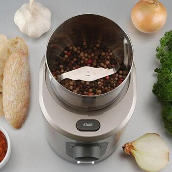 Gastroback кофемолка 42601, 270 Вт, 90 г, 5 настроек, лезвия из нержавеющей стали, блокировка крышки, встроенный таймер (42601)