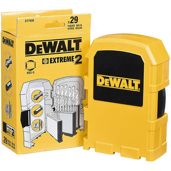 Dewalt urbju komplekts DT7926-XJ DT7926, 29 gab, HSS-G, 1-13 mm, metālam, koksnei, plastmasai (DT7926-XJ)