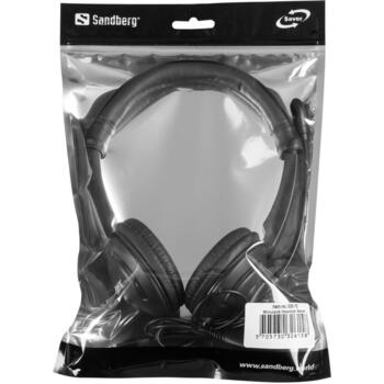 Sandberg Austiņas 326-15, 1.8m, 100 dB, 32 Ω, 2 x 3.5 mm, 30-16000 Hz, vienvirziena mikrofons, pasīvā trokšņu slāpēšana (326-15)
