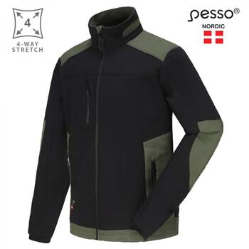 Pesso Jaka Titan Flexpro DS125Z-XL, 4-virzienu elastīgs, 280 g/m², melns/zaļš (DS125Z-XL)