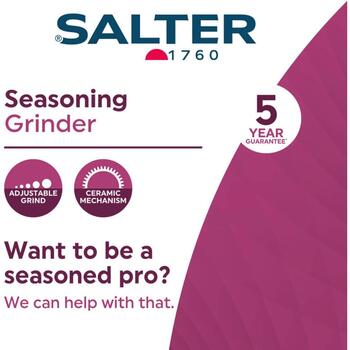 Salter Молка для специй BW12946EU7, 14,2 x 5,9 x 5,9 см, черный, нержавеющая сталь, ручная, керамический механизм (BW12946EU7)