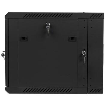 Lanberg шкаф установки, WF02-6609-10B, 600mm, 600mm, 9U, 60kg, 2 слота для вентиляторов, IP20, стеклянная дверь (WF02-6609-10B)