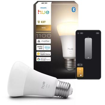 Philips Hue W 1100 A60 1P EU, светодиодная лампа, E27, 9.5 Вт, 1100 лм, 2700 К, Bluetooth, Zigbee, 8720169364707 (8720169364707)
