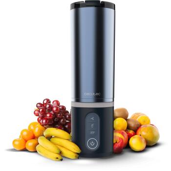 Cecotec Блендер Power Titanium Shake2Go A01_EU01_123296, 180 Вт, 0,6 л, 11,1 В, без BPA, нержавеющая сталь, USB Type-C (A01_EU01_123296)
