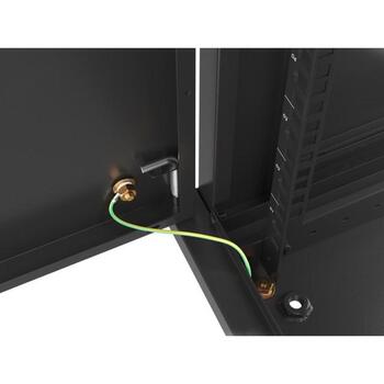 Lanberg Настенный шкаф 19'' WF01-6412-00B, 450mm, 12U, 60kg, IP20, металлическая дверь, 4 вертикальные рейки (WF01-6412-00B)