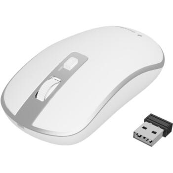 Gembird USB datorpele MUSW-4B-06-WS, 4 pogas, 1600 DPI, RF bezvadu, ergonomisks dizains, akumulators AA (MUSW-4B-06-WS)