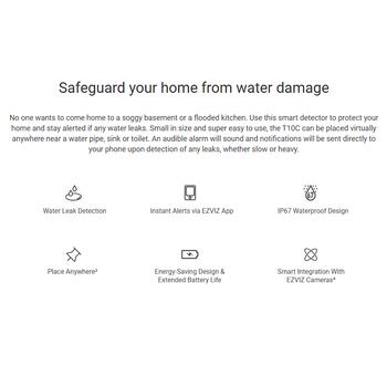 EZVIZ T10C датчик протечки воды CS-T10C, Zigbee 3.0, 0.5mm, IP67, CR2032, 1 год, Apple HomeKit, совместим с A3 (CS-T10C)