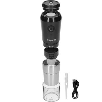 Browin 320503 elektriskā kafijas dzirnaviņas ar brūvētāju un termokrūzi, 6W, 30g, 180ml, 1200mAh, Micro-USB (320503)