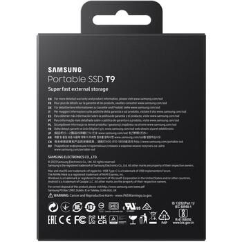 Samsung Внешний SSD MU-PG4T0B/EU 4TB, USB 3.2 Gen 2x2, Скорость чтения 2000 MB/s, Скорость записи 2000 MB/s, Защита паролем (MU-PG4T0B/EU)