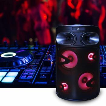 Manta Караоке колонка SPK0803B140, 140W, Bluetooth, FM радио, AUX, USB, MicroSD, 4ч воспроизведения (SPK0803B140)