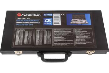 Forsage Urbju komplekts 230 gab., 1-13mm, HSS, metāla, 230 gab., metāla kārba (F-924U230)