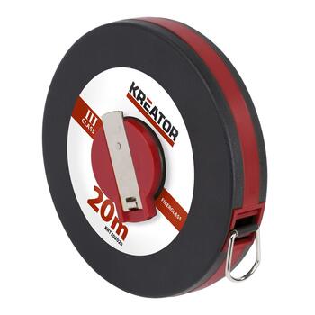 Kreator mērlente KRTH70104, 20 m, 13 mm, stikla šķiedra, mitrumizturīga, rūsas izturīga, MID 3. klase (KRTH70104)