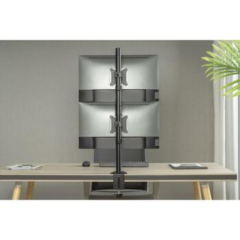 Gembird LCD monitors stiprinājuma roka MA-D2-02, 2 monitori, 17-32'', 9 kg, VESA 75 x 75/100 x 100, melna (MA-D2-02)