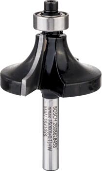 Noapaļošanas frēze 6 mm R1 12,7 mm, D 38,1 mm, Rokas frēzēm, malu frēzēm NOAPAĻOŠANAS FRĒZE STANDARD FOR WOOD, 2608628458, BOSCH (2608628458)