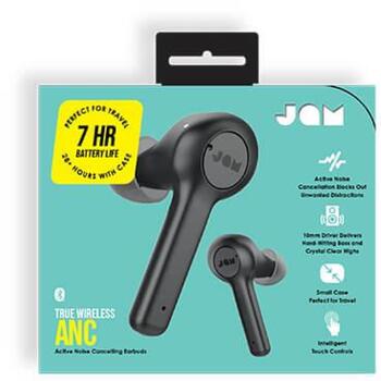 Jam Наушники TWS ANC HX-EP925-BK-WW, до 7ч времени работы, Bluetooth, активное шумоподавление, in-ear (HX-EP925-BK-WW)