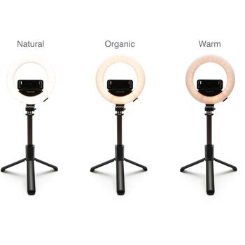 Rio LED кольцевая лампа RLRC-EU/1,3, 48 LED, 5V, 16см, 3 режима света, телескопическая стойка, пульт дистанционного управления (RLRC-EU/1,3)