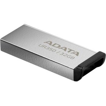 Adata USB флеш-накопитель UR350-32G-RSR/BK 32GB, USB 3.2 Gen 1, скорость чтения 100 MB/s, черный, металл, водо- и ударопрочный (UR350-32G-RSR/BK)
