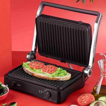 Jata Гриль JEGR1450, 2000W, 296x218mm, 2 позиции, защита от перегрева, холодные ручки, регулируемый термостат (JEGR1450)