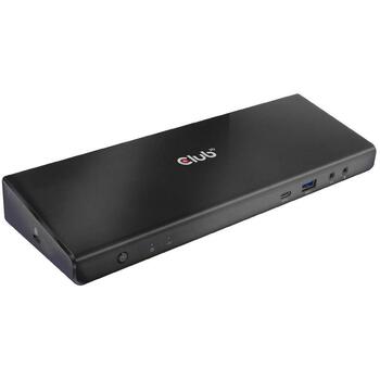 Club3D dokstacija CSV-1562 USB 3.2 Gen 1, 4x USB Type-A, 1x USB Type-C, 3x 4K displeji, 60W PD, Gigabit Ethernet, melna (CSV-1562)
