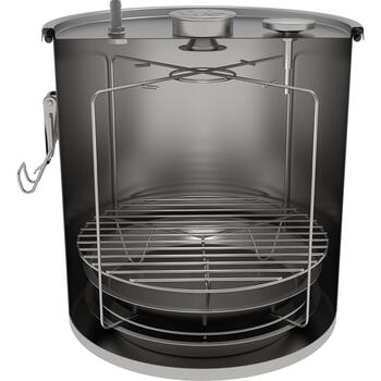 Browin 330115, 18L iekštelpu kūpinātava gāzes plītij, nerūsējošais tērauds, 2 restes, termometrs, 3m šļūtene (330115)