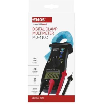 Emos Токовый мультиметр MD-410C M0400N, 400A AC, 400A DC, 4-600V AC, 400mV-600V DC, 400Ω-40MΩ, автоматическое отключение (M0400N)