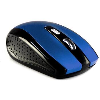 Media-Tech MT1113B беспроводная мышь, 1600 DPI, 5 кнопок, 2.4 ГГц, 10 м, 2xAAA, черный/синий (MT1113B)