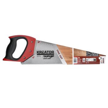 Kreator ручная пила KRTH80101, 400mm, 11 TPI, мягкая рукоятка, угловые направляющие 45° и 90° (KRTH80101)