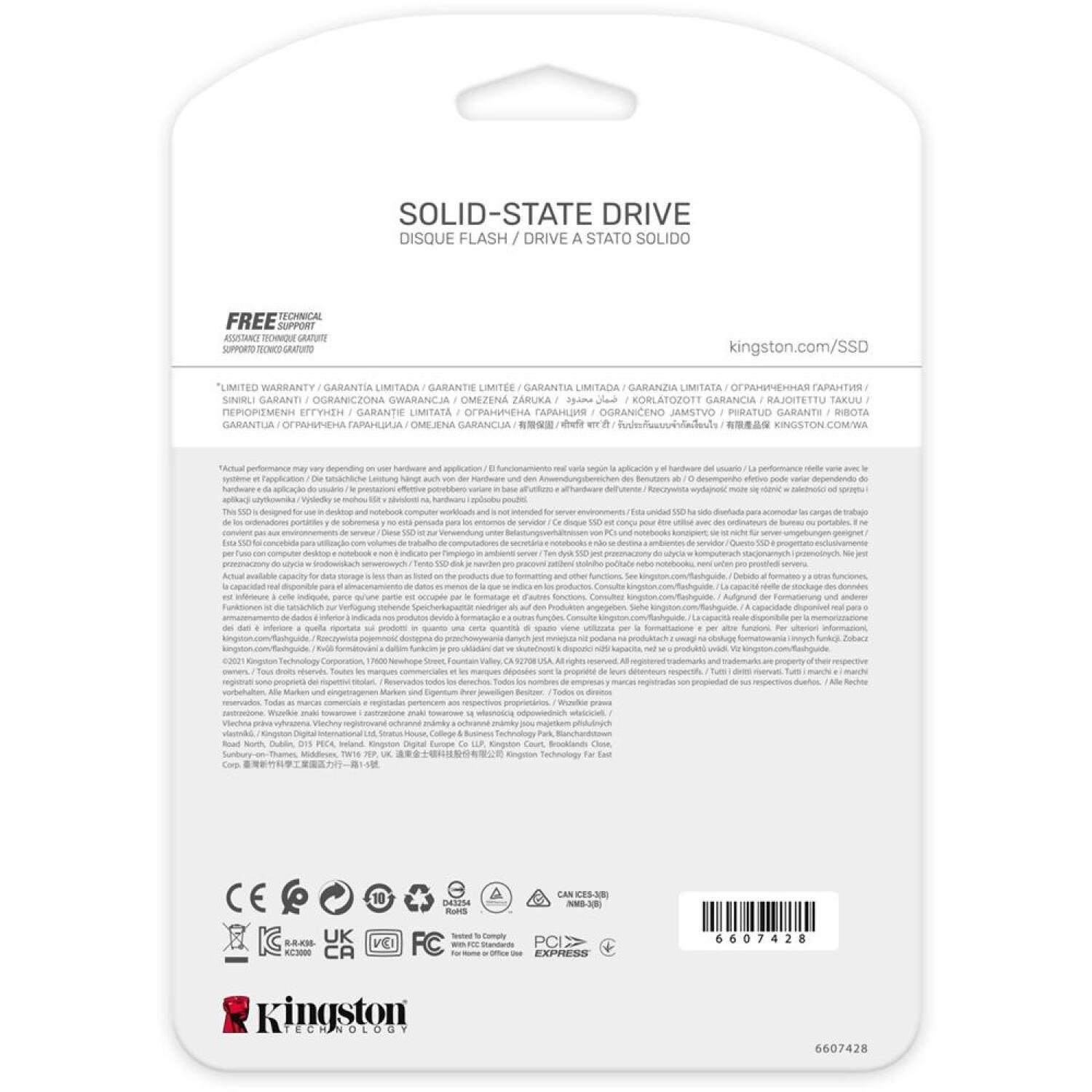 Kingston Твердотельный накопитель KC3000 SKC3000D/2048G, 2048 ГБ, PCIe 4.0, 7000 МБ/с, 3D TLC, Heatsink (SKC3000D/2048G)