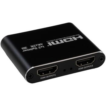 Sbox HDMI sadalītājs 1x2 HDMI-2-V2, 4K@30 Hz, 10,2 Gbps, 2 izejas porti, 5 W, 3D atbalsts (HDMI-2-V2)